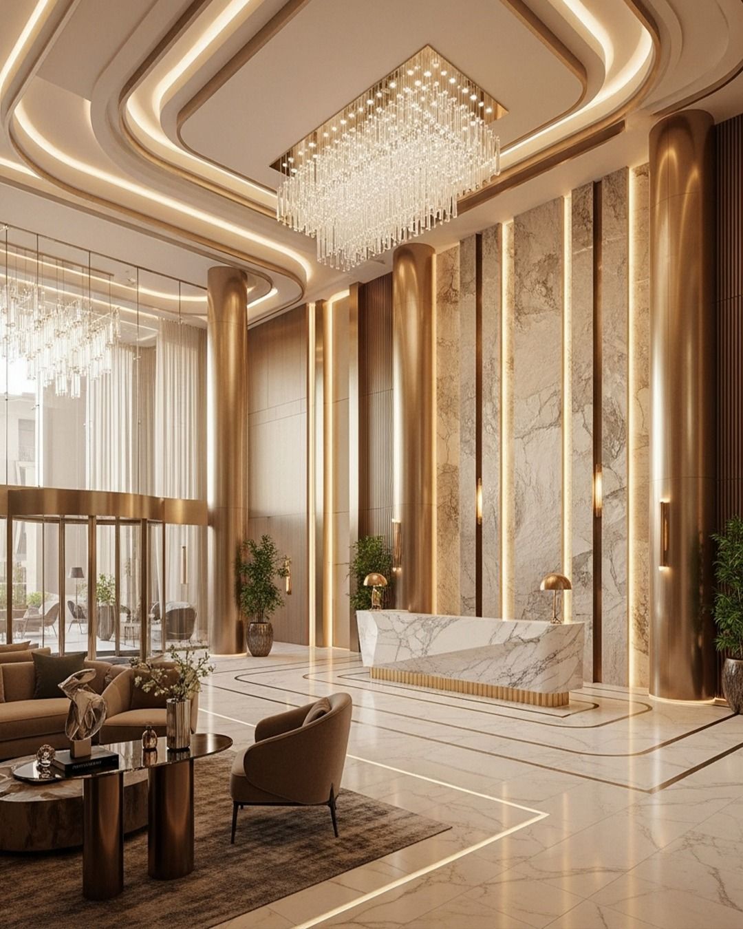 Boutique Hotel Suite with Bookmatched Marble & Cove Lighting #26